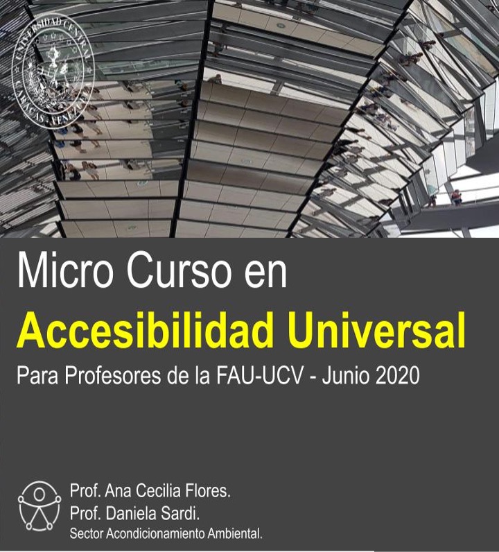 Afiche microcurso en accesibilidad universal para profesores de la facultad de arquitectura